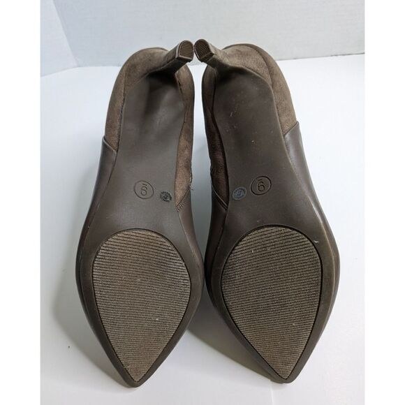 New! Worthington Lorna Memory Foam Taupe Pointed Toe Heeled Ankle Boot, 9M - Picture 5 of 6